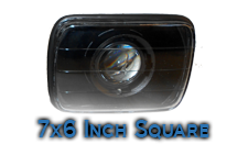 7x6 Inch Square Universal Headlights