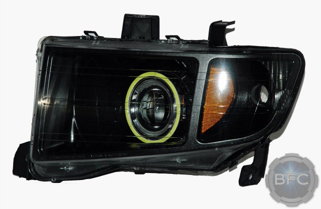 2006 Ridgeline Black HID Projector Halo Lights