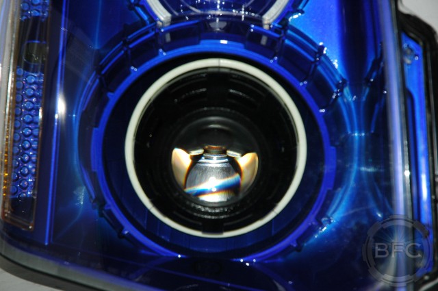 2007 Denali Candy Blue Halo HID Headlights