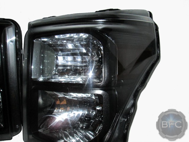 2012 F350 Black Headlights