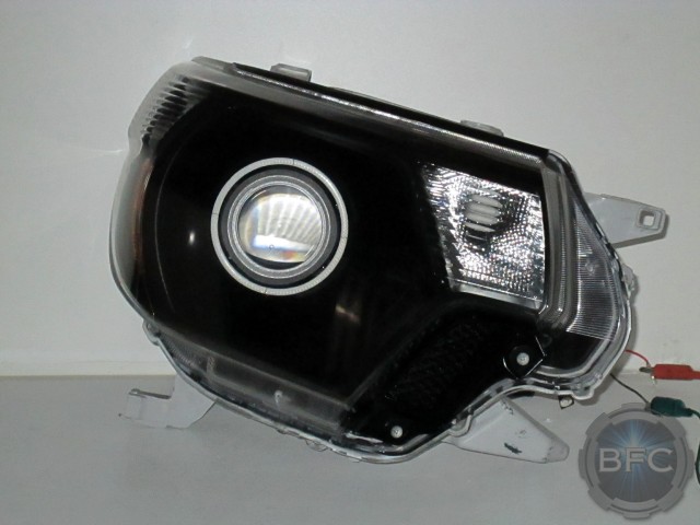 2014 Toyota Tacoma HID Black Amber Halo Headlights