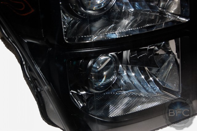 2015 F350 Superduty HID Black Chrome Quad Headlights