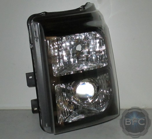 2011 Ford Superduty HID Black Chrome Amber Headlight Retrofits