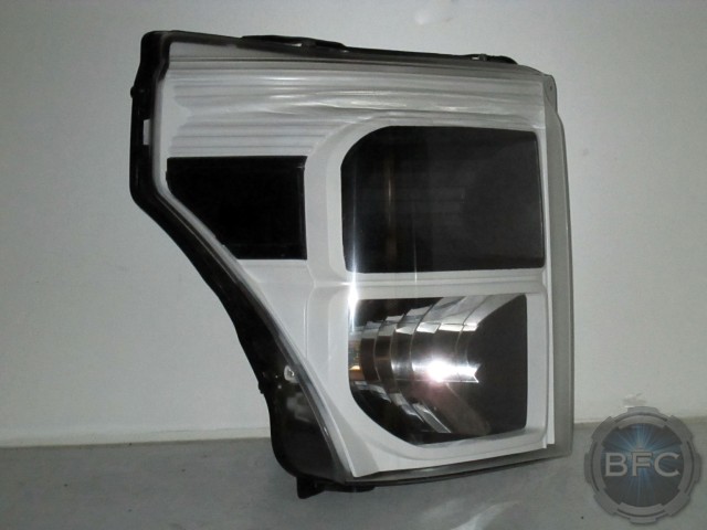 2014 Ford Superduty Black White Painted Headlights