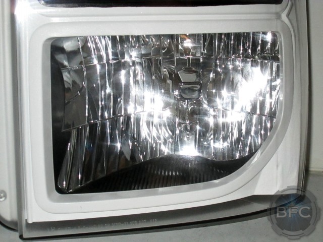2014 Ford Superduty Black White Painted Headlights