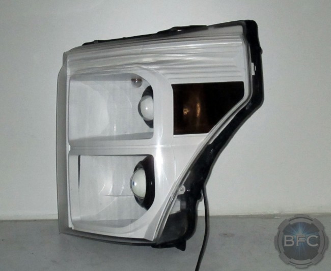 2015 Ford Superduty White Black Quad HID D2S Projector Package