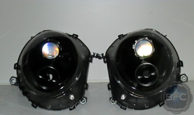 2010 Mini Cooper S Black HID Headlamps