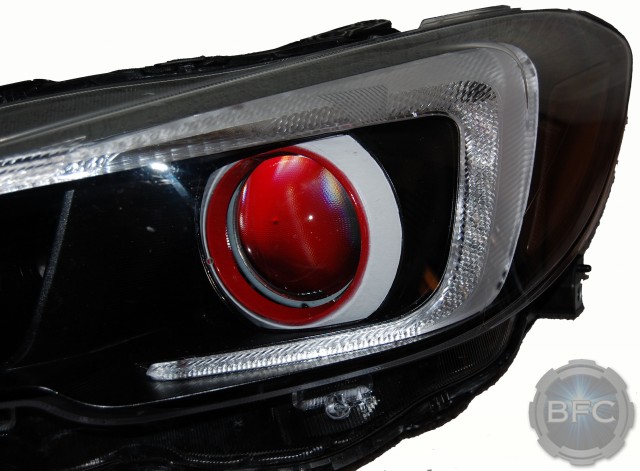 2015 Subaru WRX Black Red White Headlights