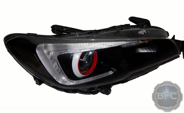 2015 Subaru WRX Black Red White Headlights