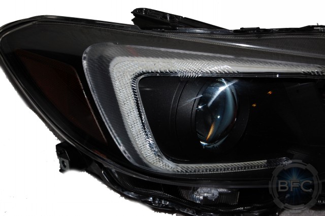 2015 Subaru WRX Black Red Headlights