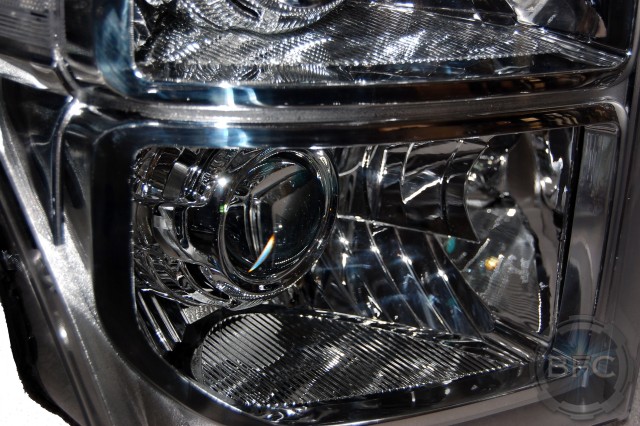 2011 Ford F-250 Superduty Chrome Clear HID Quad Headlamps