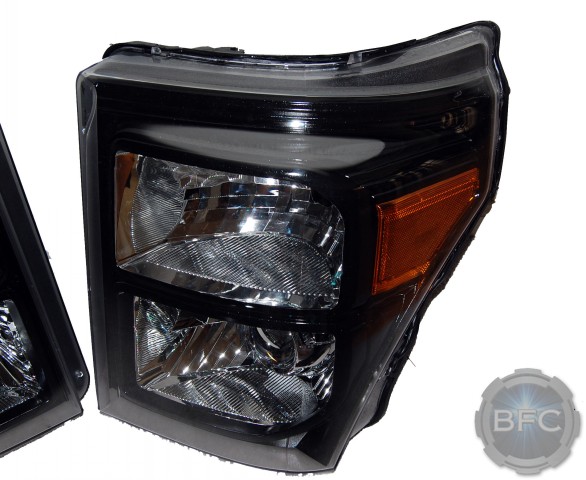 2015 Ford F350 Superduty Black Chrome HID Projector Headlamps