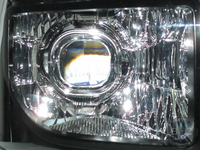2016 Ford Superduty Black & Chrome Square HID Projector Headlamps