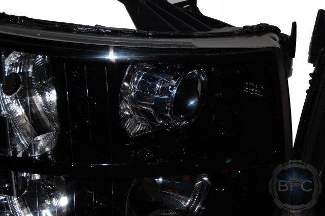 2008 Chevy Silverado Black & Chrome HID Projectors