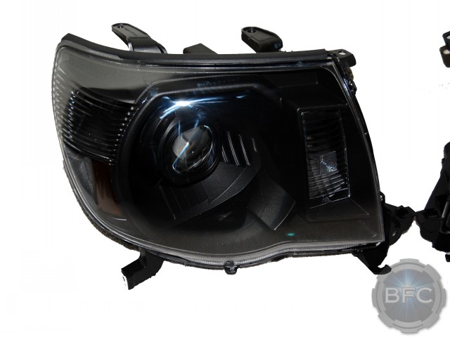 2008 Toyota Tacoma D2S X HID Projector Headlamps BLACK