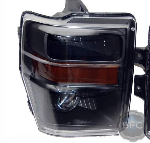 2010 Ford Superduty All Black D2S HID Projector Healdights