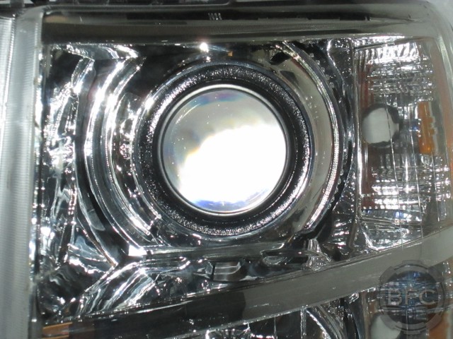 2013 Chevy Silverado Chrome HID Projector Headlamps Iris