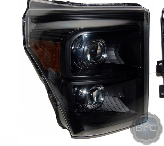 2016 Ford Super Duty Black Chrome Quad Headlights