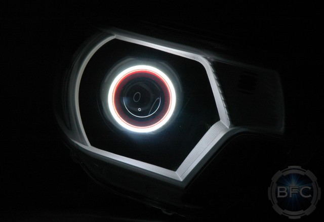 2013 Tacoma Halo HID Black White Red