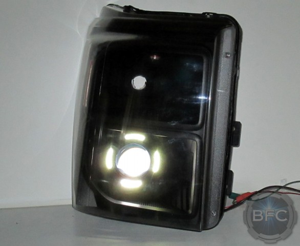 2012 F350 All Black HID Headlights