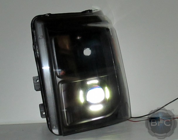2012 F350 All Black HID Headlights