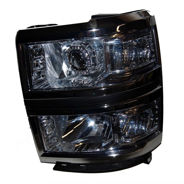 for 2014 2015 Chevy Silverado 1500 Headlights Lights headlamps Pair Black Frame