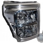 2011 Ford F-250 Superduty Chrome Clear HID Quad Headlamps