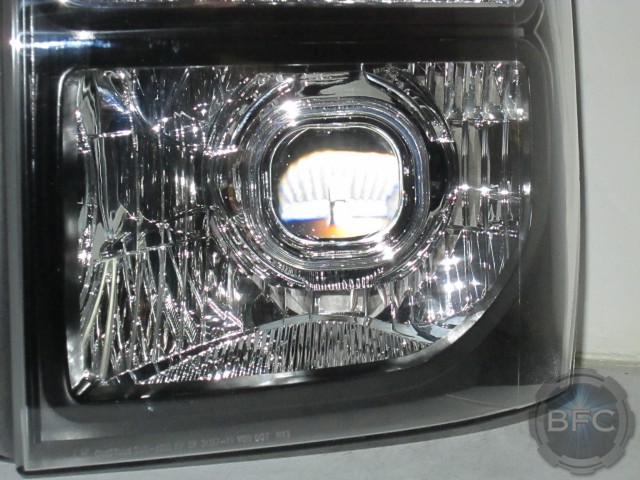 2016 Ford Superduty Black Chrome Square D2S HID King Ranch Headlights