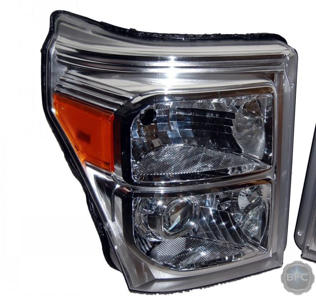 2016 Ford Superduty SQUARE D2S HID Chrome Headlights