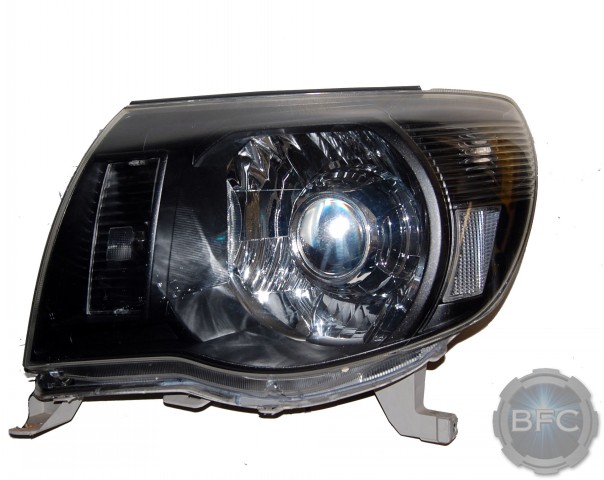 2007 Toyota Tacoma Black & Chrome HID D2S Projector Retrofit Headlamps