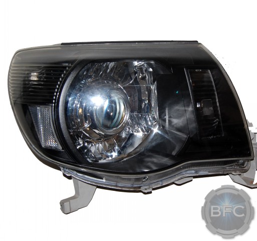 2007 Toyota Tacoma Black & Chrome HID D2S Projector Retrofit Headlamps