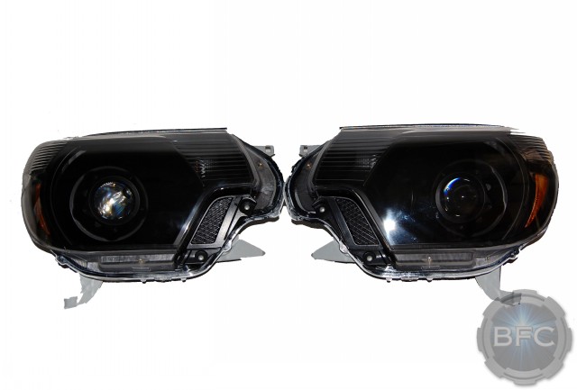 2013 Toyota Tacoma All Black HID Projector Headlights 