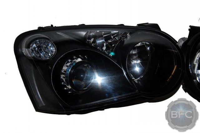 2005 Subaru Impreza WRX Black & Chrome HID Projector Retrofit Headlamps