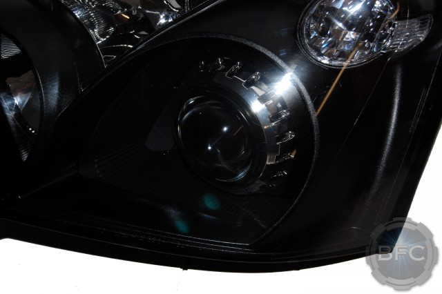 2005 Subaru Impreza WRX Black & Chrome HID Projector Retrofit Headlamps