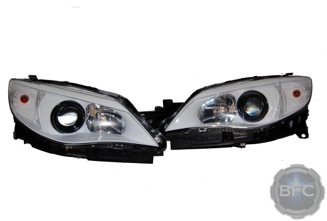 2012 Subaru WRX HID White Black Headlights