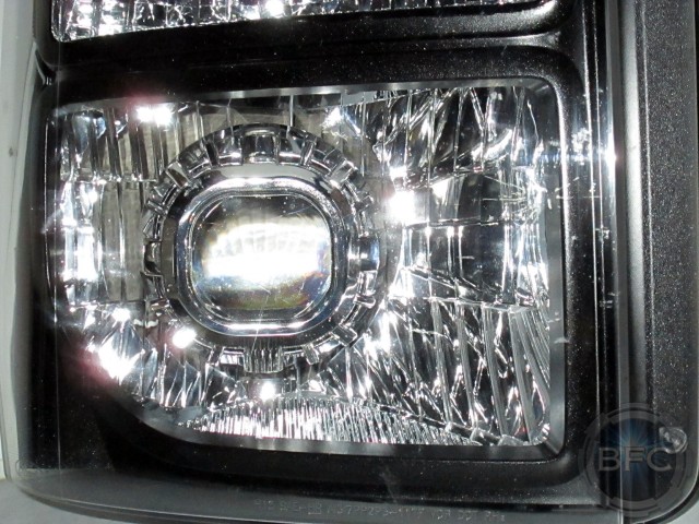 2016 Ford F250 Superduty Black & Chrome HID Projector Headlamps