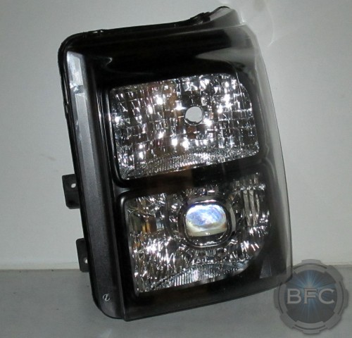 2016 Ford F250 Superduty Black & Chrome HID Projector Headlamps