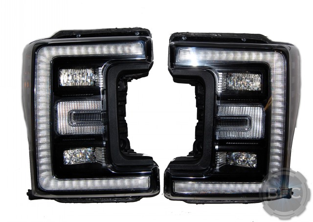 2017 Ford Superduty F250 F350 LED Black Paint Headlights