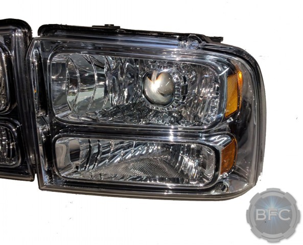 2005-2007 Ford Super Duty Chrome HID Projector Headlights