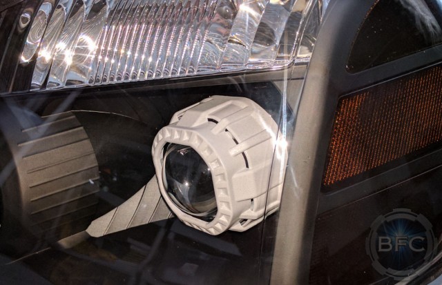 2014 Nissan Titan Black White Chrome HID Projector Headlights