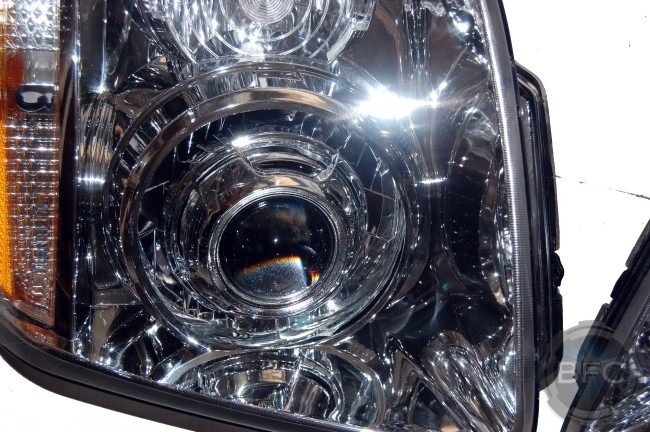 2012 GMC Yukon Denali Smooth Chrome HID Projector Headlights