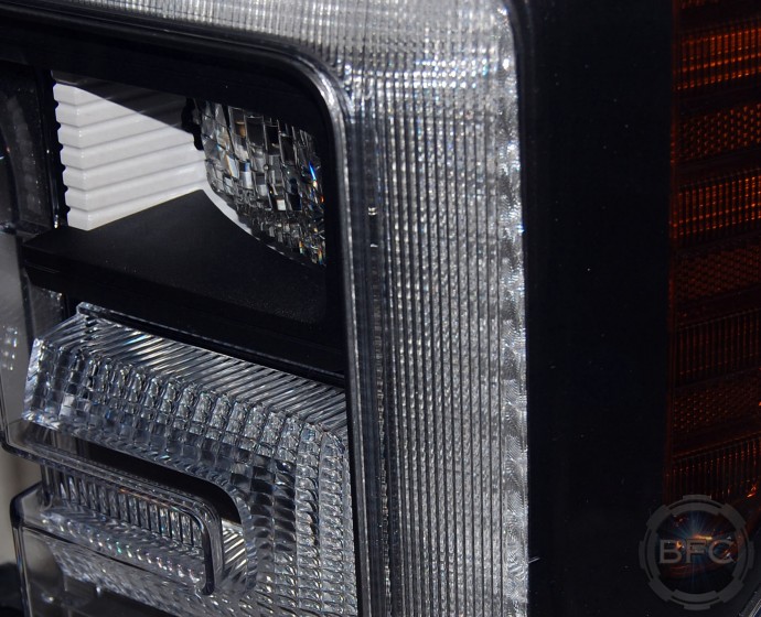 2017 Ford Superduty OEM LED Black & White Custom Painted Headlights