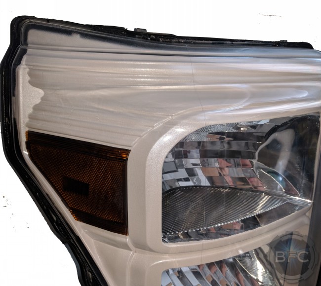 2016 Ford Super Duty Platinum White Painted Headlights Custom