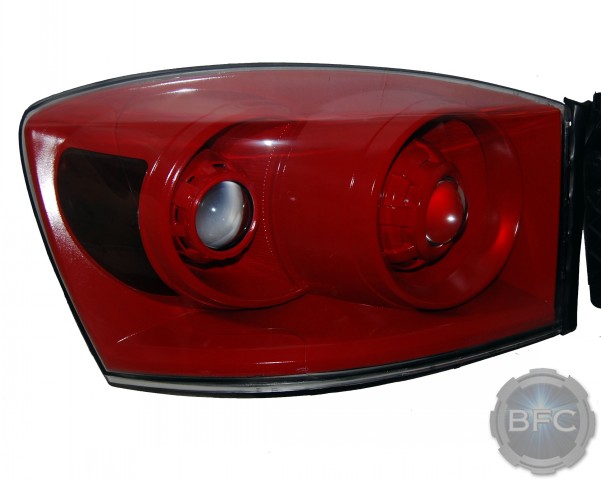 2007 Dodge Ram 3500 FIRE RED Quad HID Projector Headlight Conversion