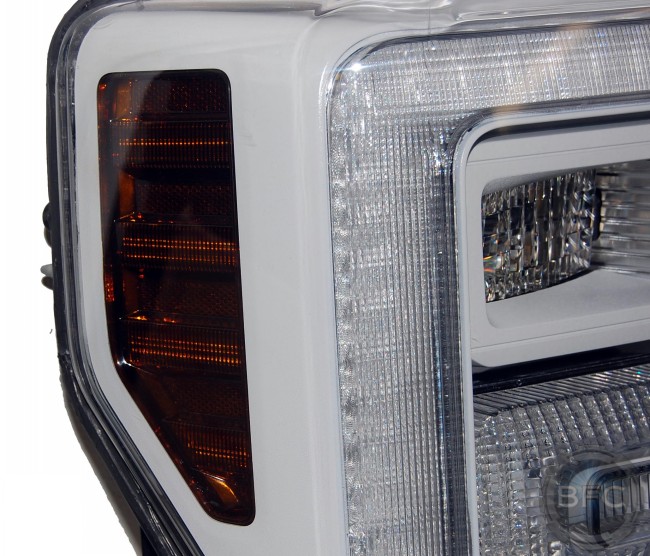 2017 Ford F450 Super Duty Oxford White Custom Painted OEM LED Headlights