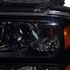 05-07 Ford Super Duty Black & Chrome D2S HID Projector Headlights