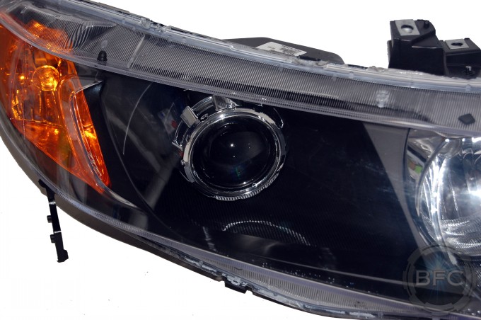 2009 Honda Civic Black Chrome MH1 HID Projector Headlights