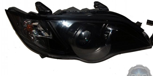 2008 Subaru Legacy Black Chrome Custom Painted Headlights