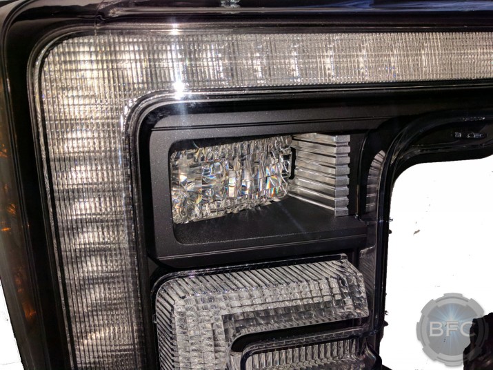 2018 Ford Super Duty Quad OEM LED Headlights Black Painted