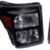 2016 Ford Super Duty Black and Chrome HID Projector Retrofit Headlights